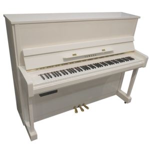 YAMAHA B3 Pwh 44.5" Upright Piano In Beautiful Polished White With Matching Bench