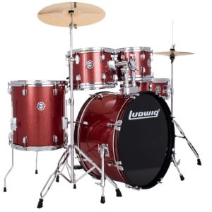 LUDWIG ACCENT Drive 5-piece Drum Kit 22/16/12/10/sd With Hardware & Wuhan Cymbals