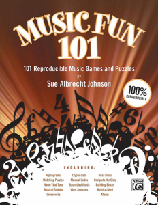 ALFRED MUSIC Fun 101 Reproducible Music Games & Puzzles Teacher's Handbook