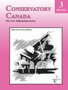 NOVUS VIA MUSIC CONSERVATORY Canada The New Millennium Series Grade 3 Piano