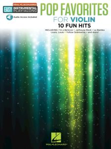 HAL LEONARD POP Favorites For Violin Easy Instrumental Play-along With Audio Access