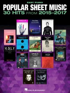 HAL LEONARD POPULAR Sheet Music 30 Hits From 2015 - 2017 For Easy Piano