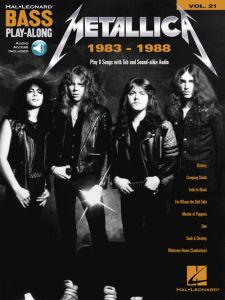 HAL LEONARD METALLICA:1983-1988 Bass Play-along Volume 21 With Audio Access