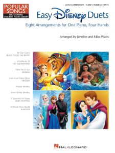 HAL LEONARD EASY Disney Duets Popular Songs Series For One Piano Four Hands