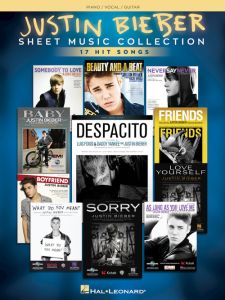 HAL LEONARD JUSTIN Bieber Sheet Music Collection 17 Hit Songs For Piano/vocal/guitar