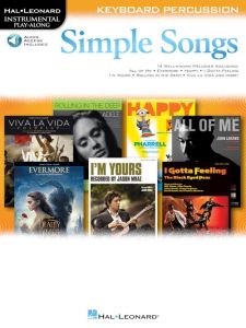 HAL LEONARD SIMPLE Songs Instrumental Play-along For Keyboard Percussion With Audio Access