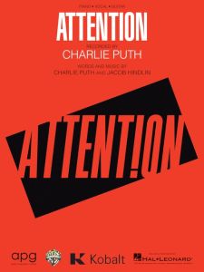 HAL LEONARD ATTENTION Sheet Music Recorded By Charlie Puth For Piano/vocal/guitar