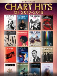 HAL LEONARD CHART Hits Of 2017-2018 For Big-note Piano