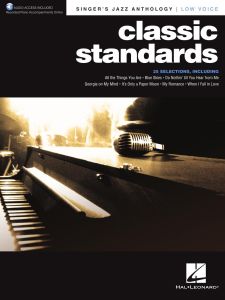 HAL LEONARD CLASSIC Standards Singer's Jazz Anthology Low Voice
