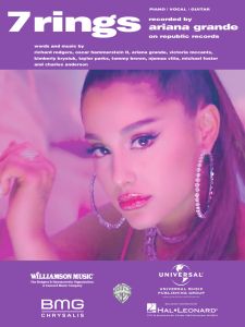HAL LEONARD 7 Rings Composed By Ariana Grande For Piano/vocal/guitar