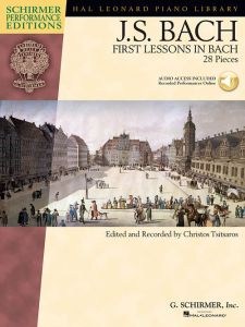 G SCHIRMER J.S. Bach First Lessons In Bach 28 Pieces With Online Audio