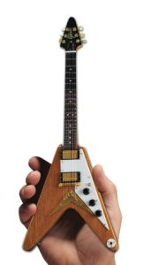 AXE HEAVEN GIBSON 1958 Korina Flying V Mini Guitar Replica