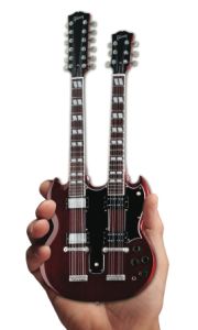 AXE HEAVEN GIBSON Sg Eds-1275 Doubleneck Cherry Mini Guitar Replica