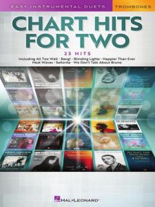 HAL LEONARD CHART Hits For Two Easy Instrumental Duets For Two Trombone Edition