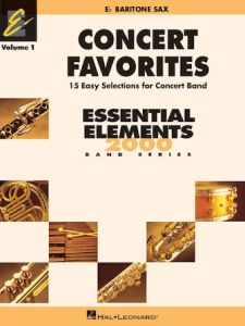 HAL LEONARD ESSENTIAL Elements For Band Concert Favorites Vol.1 Eb Baritone Sax