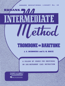 RUBANK SKORNICKA & Boltz Rubank Intermediate Method For Trombone Or Baritone