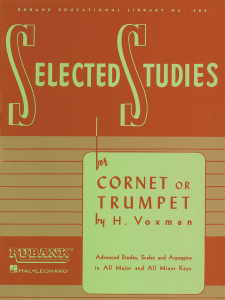 RUBANK RUBANK Selected Studies For Cornet Or Trumpet Selected By H Voxman