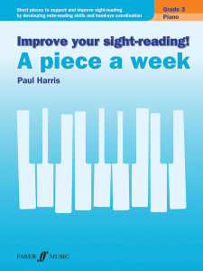FABER MUSIC IMPROVE Your Sight Reading!piano A Piece A Week Grade 3 By Paul Harris