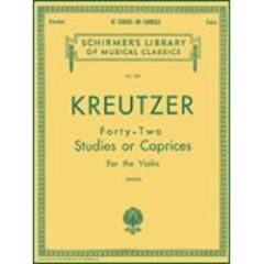 G SCHIRMER KREUTZER Forty-two Studies Or Caprices For The Violin Edited By E. Singer