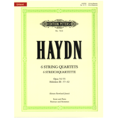 EDITION PETERS HAYDN 6 String Quartets Opus 54/55 Hob Iii: 57-62 Two Violins Viola & Cello