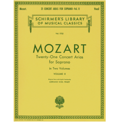 G SCHIRMER MOZART 21 Concert Arias For Soprano Volume 2