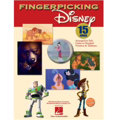 HAL LEONARD FINGERPICKING Disney 15 Songs Arranged For Solo Guitar With Notes & Tab