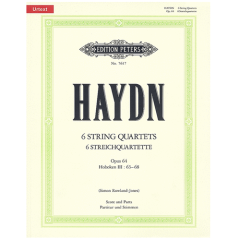 EDITION PETERS HAYDN 6 String Quartets Opus 64 Hob Iii:63-68 Score & Parts