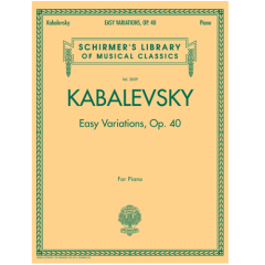 G SCHIRMER KABALEVSKY Easy Variations Opus 40 For Piano