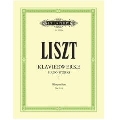 EDITION PETERS LISZT Piano Works Vol 1 Hungarian Rhapsodies Nos 1-8 For Piano