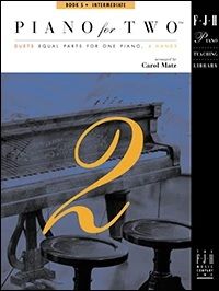 FJH MUSIC COMPANY PIANO For Two Book 5 Intermediate Duets Equal Parts For One Piano 4 Hands