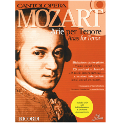 HAL LEONARD CANTOLOPERA Mozart Arias For Tenor Performance/accompaniment Cd Included