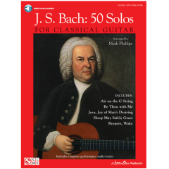 CHERRY LANE MUSIC JS Bach 50 Solos For Classical Guitar Notes & Tab Cd Included