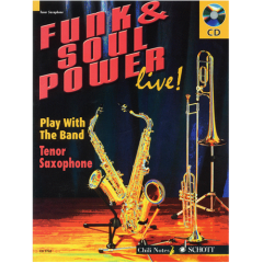 SCOTT PUBLICATIONS FUNK & Soul Power Live Play With The Band Tenor Saxophone Cd Included