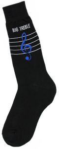 MUSIC TREASURES CO. MENS Big Treble Socks (mens Shoe Sizes 7-12)