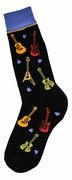 MUSIC TREASURES CO. MENS All-over Guitar Socks (mens Shoe Sizes 7-12)