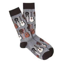MUSIC TREASURES CO. MENS Guitar Crew Socks (men Shoe Size 6.5 - 12)