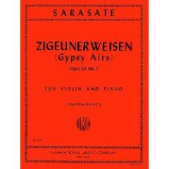 INTERNATIONAL MUSIC SARASATE Zigeunerweisen (gypsy Airs) Op 20 No 1 For Vln/pno Ed Francescatti