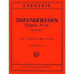 INTERNATIONAL MUSIC SARASATE Zigeunerweisen (gypsy Airs) Op 20 No 1 For Vln/pno Ed Francescatti