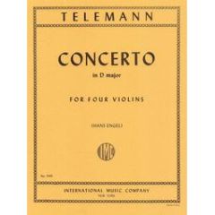 INTERNATIONAL MUSIC TELEMANN Concerto In D+ For 4 Violins Edited Engel