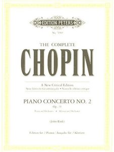 EDITION PETERS CHOPIN Piano Concerto No.2 In F Minor Op.21 For 2 Pianos