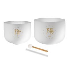 MEINL SONIC ENERGY TCM Crystal Singing Bowl Yin & Tang Set 2-piece With Mallets