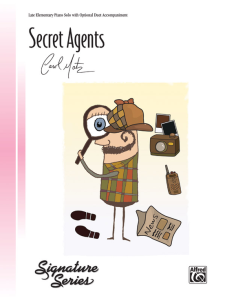 ALFRED SECRETS Agent Late Elementary Piano Solo Sheet Music By Carol Matz