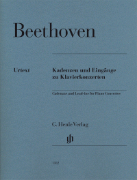 HENLE BEETHOVEN Cadenzas & Lead Ins For Piano Concertos
