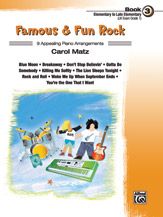 ALFRED FAMOUS & Fun Rock Book 3 Elementary Piano Arrangements By Carol Matz