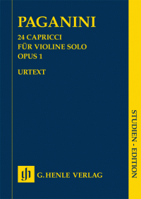 HENLE PAGANINI 24 Capricci For Violine Solo Opus 1 Henle Study Score