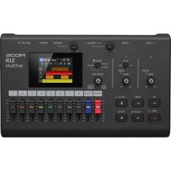 ZOOM R12 | 8-track Multitrack Recorder W/ Touchscreen Editing