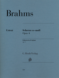 HENLE BRAHMS Scherzo In E Flat Minor Opus 4 For Piano