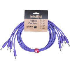 INTELLIJEL CABLE Pak4 90cm Pur | 4 X 90cm Long 3.5-3.5mm Male Cable | Purple