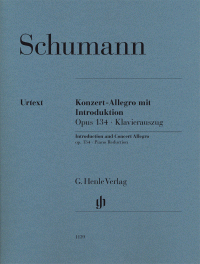 HENLE SCHUMANN Introduction & Concert Allegro Opus 134 Piano Reduction