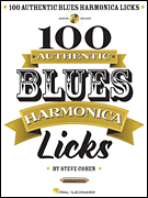 HAL LEONARD 100 Authentic Blues Harmonica Licks By Steve Cohen